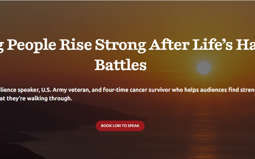 Stronger in the Fire speaker brand website built by Kelot Digital