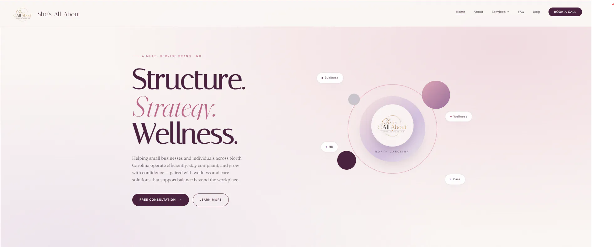 She's All About website project preview